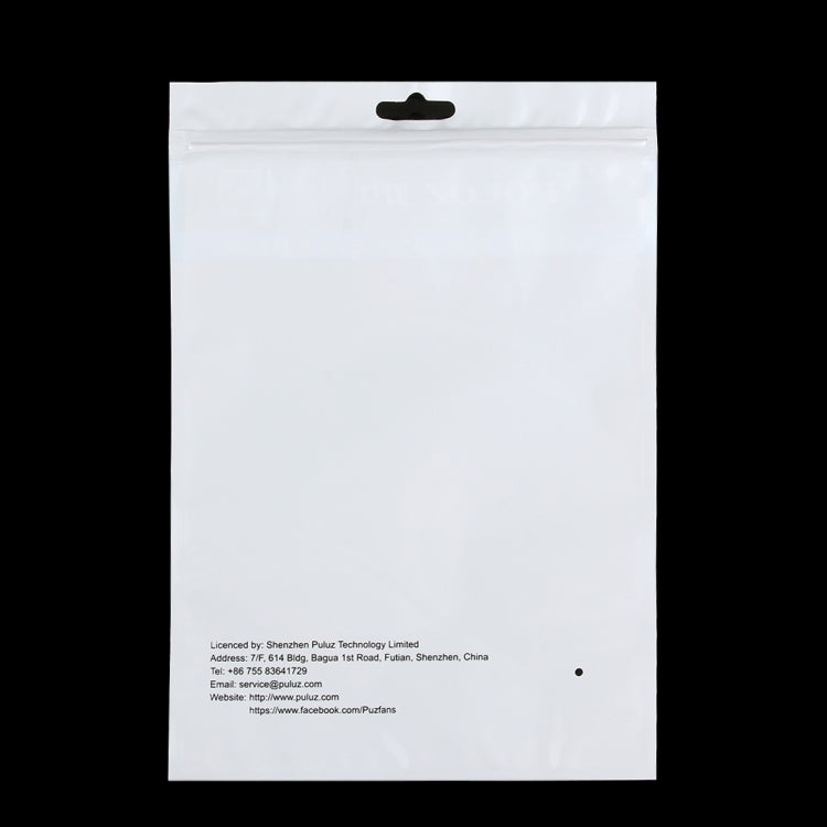 10 PCS PULUZ 25.8cm x 18cm Hang Hole Clear Front White Pearl Jewelry Zip Lock Packaging Bag (Size: L) by bashfashion