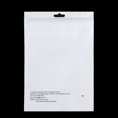 10 PCS PULUZ 25.8cm x 18cm Hang Hole Clear Front White Pearl Jewelry Zip Lock Packaging Bag (Size: L) by bashfashion