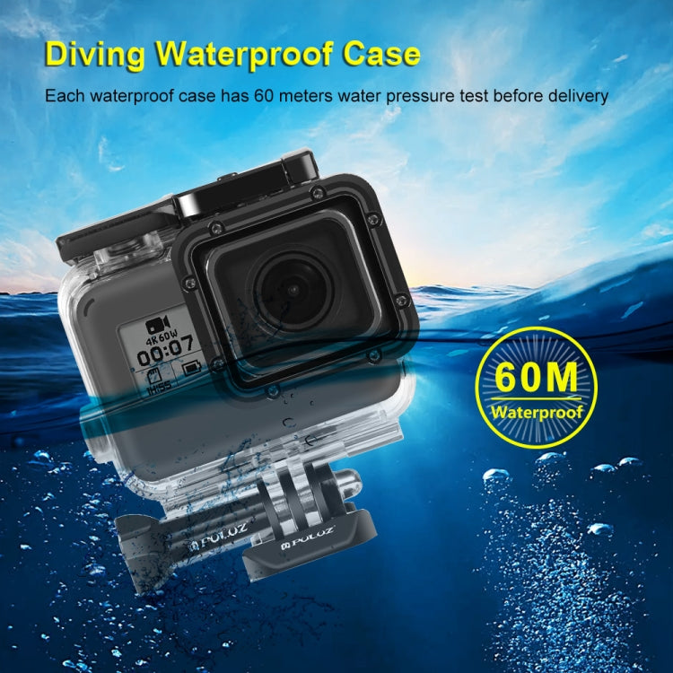 PULUZ for GoPro HERO(2018) / HERO7 Black /6 /5 60m Underwater Waterproof Housing Diving Protective Case with Buckle Basic Mount & Screw by PULUZ