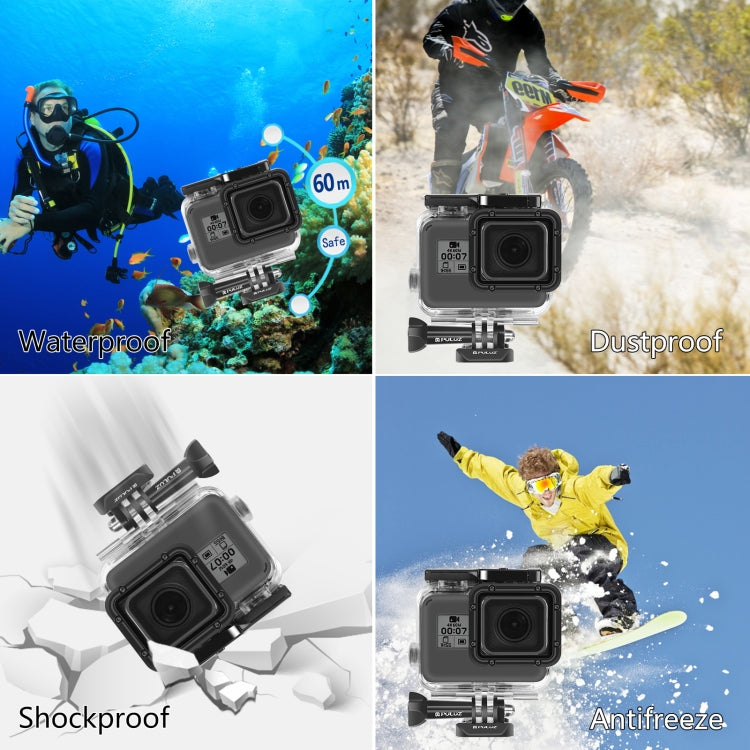 PULUZ for GoPro HERO(2018) / HERO7 Black /6 /5 60m Underwater Waterproof Housing Diving Protective Case with Buckle Basic Mount & Screw by PULUZ