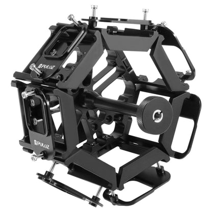 PULUZ 8 in 1 All View Panorama Frame CNC Aluminum Alloy Protective Cage with Screw for GoPro HERO7 /6 /5(Black) by PULUZ
