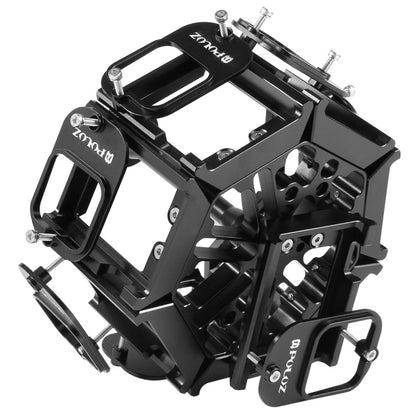 PULUZ 8 in 1 All View Panorama Frame CNC Aluminum Alloy Protective Cage with Screw for GoPro HERO7 /6 /5(Black) by PULUZ
