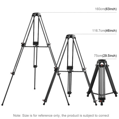 PULUZ Professional Heavy Duty Camcorder Aluminum Alloy Tripod by PULUZ