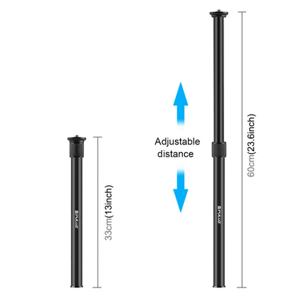 PULUZ Telescopic Extension Central Shaft Rod Monopod Holder, Rod Length: 33-60cm(Black) by PULUZ