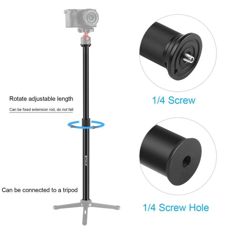 PULUZ Telescopic Extension Central Shaft Rod Monopod Holder, Rod Length: 33-60cm(Black) by PULUZ