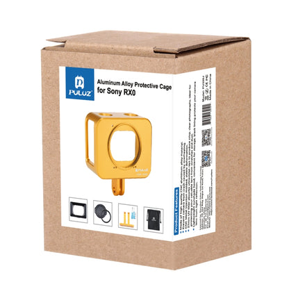 PULUZ for Sony RX0 Aluminum Alloy Protective Cage + 37mm UV Filter Lens + Lens Sunshade with Screws and Screwdrivers(Gold) by PULUZ