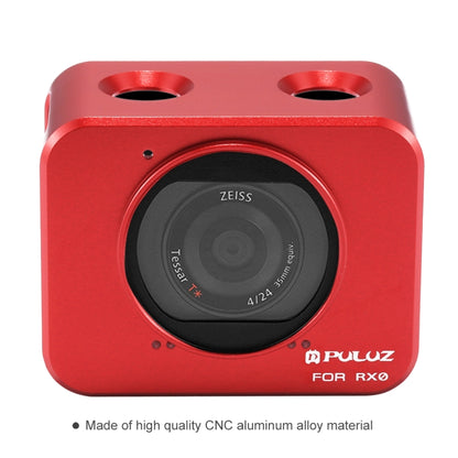 PULUZ for Sony RX0 Aluminum Alloy Protective Cage + 37mm UV Filter Lens + Lens Sunshade with Screws and Screwdrivers(Red) by PULUZ