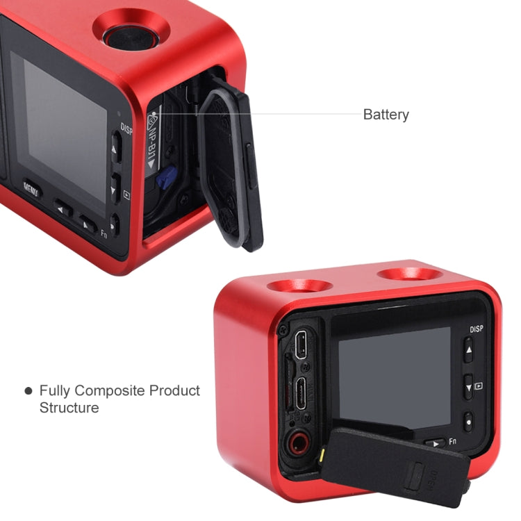 PULUZ for Sony RX0 Aluminum Alloy Protective Cage + 37mm UV Filter Lens + Lens Sunshade with Screws and Screwdrivers(Red) by PULUZ