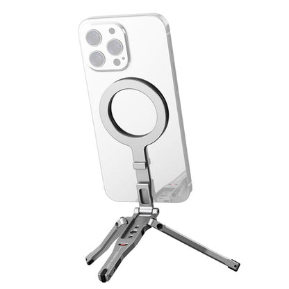 PULUZ Foldable MagSafe Magnet Tripod Desk Phone Mount Handle Bracket (Grey) by PULUZ