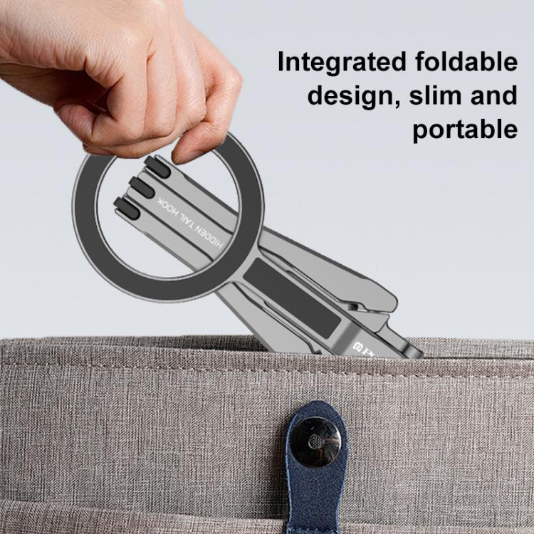 PULUZ Foldable MagSafe Magnet Tripod Desk Phone Mount Handle Bracket (Grey) by PULUZ