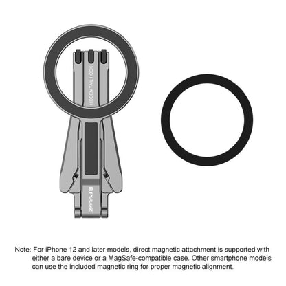 PULUZ Foldable MagSafe Magnet Tripod Desk Phone Mount Handle Bracket (Grey) by PULUZ