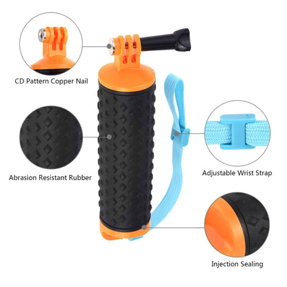 PULUZ Floating Handle Hand Grip Buoyancy Rods with Strap for GoPro HERO10 Black / HERO9 Black / HERO8 Black / HERO7 /6 /5 /5 Session /4 Session /4 /3+ /3 /2 /1, Xiaoyi and Other Action Cameras(Orange) by PULUZ