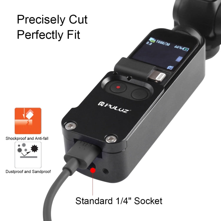 PULUZ Housing Shell CNC Aluminum Alloy Protective Cover for DJI OSMO Pocket(Black) by PULUZ