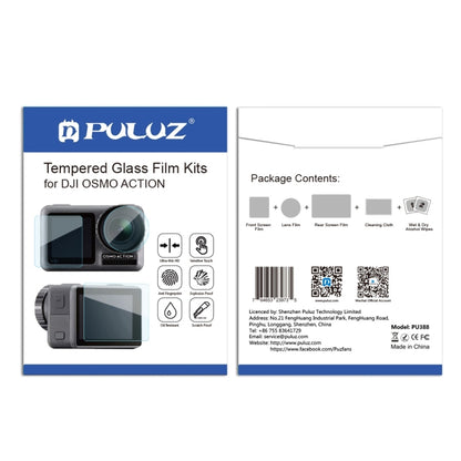 PULUZ Lens + Front and Back LCD Display 9H 2.5D Tempered Glass Film for DJI Osmo Action by PULUZ
