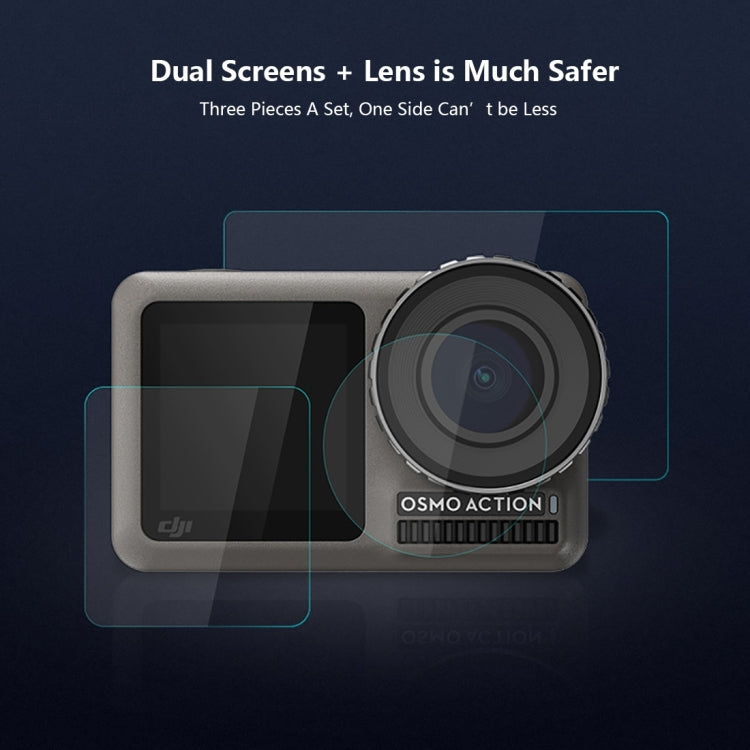 PULUZ Lens + Front and Back LCD Display 9H 2.5D Tempered Glass Film for DJI Osmo Action by PULUZ