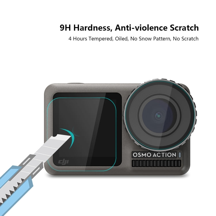 PULUZ Lens + Front and Back LCD Display 9H 2.5D Tempered Glass Film for DJI Osmo Action by PULUZ