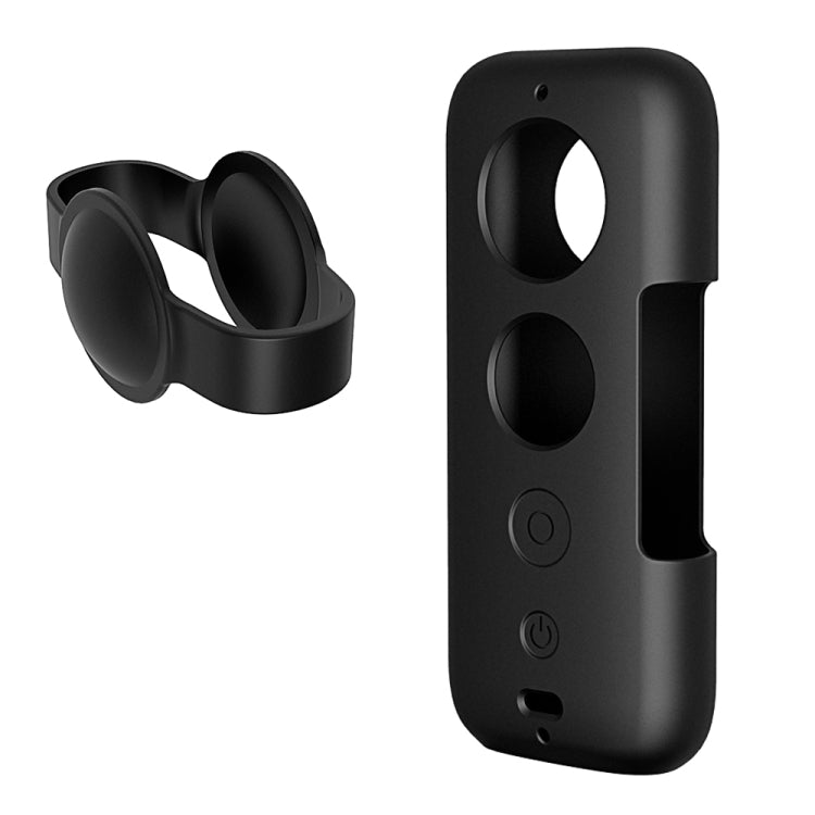 PULUZ Silicone Protective Case with Lens Cover for Insta360 ONE X(Black) by PULUZ