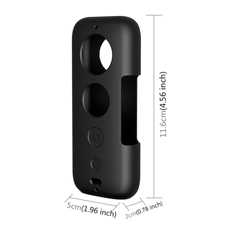 PULUZ Silicone Protective Case with Lens Cover for Insta360 ONE X(Black) by PULUZ