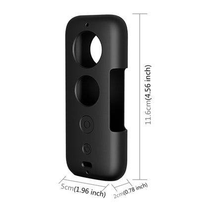 PULUZ Silicone Protective Case with Lens Cover for Insta360 ONE X(Black) by PULUZ