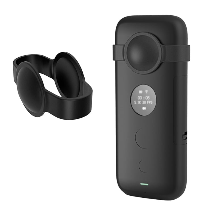 PULUZ Silicone Protective Case with Lens Cover for Insta360 ONE X(Black) by PULUZ