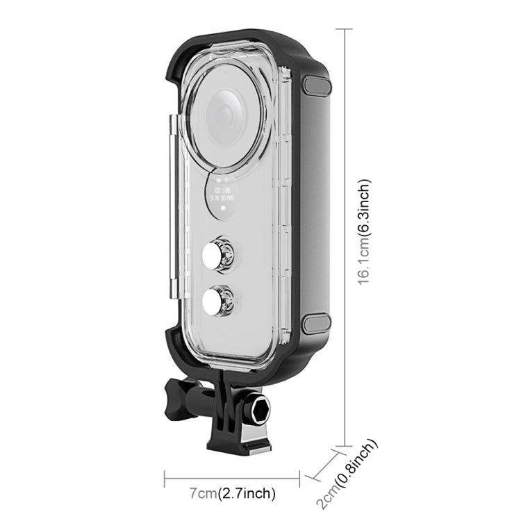 PULUZ 30m Underwater Waterproof Housing Protective Case for Insta360 ONE X, with Buckle Basic Mount & Screw by PULUZ