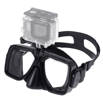 PULUZ Water Sports Diving Equipment Diving Mask Swimming Glasses for GoPro, Insta360, DJI and Other Action Cameras(Black) by PULUZ