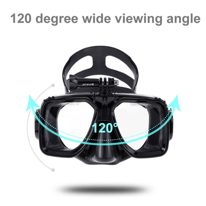 PULUZ Water Sports Diving Equipment Diving Mask Swimming Glasses for GoPro, Insta360, DJI and Other Action Cameras(Black) by PULUZ