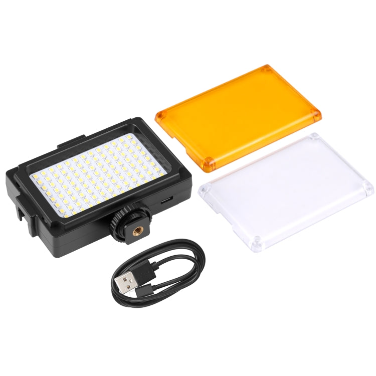PULUZ Pocket 104 LED 1800LM Professional Vlogging Photography Video & Photo Studio Light with White and Orange Magnet Filters Light Panel for Canon, Nikon, DSLR Cameras by PULUZ