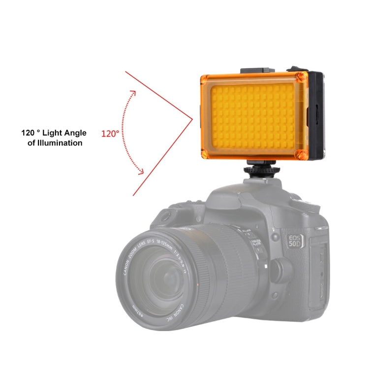 PULUZ Pocket 104 LED 1800LM Professional Vlogging Photography Video & Photo Studio Light with White and Orange Magnet Filters Light Panel for Canon, Nikon, DSLR Cameras by PULUZ