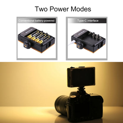 PULUZ Pocket 104 LED 1800LM Professional Vlogging Photography Video & Photo Studio Light with White and Orange Magnet Filters Light Panel for Canon, Nikon, DSLR Cameras by PULUZ