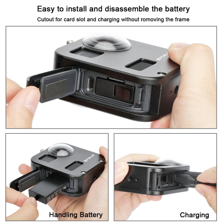 PULUZ Housing Shell CNC Aluminum Alloy Protective Cage for GoPro Max(Black) by PULUZ