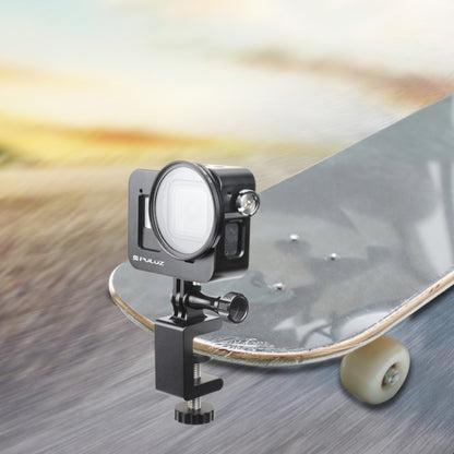 PULUZ Housing Shell CNC Aluminum Alloy Protective Cage with 52mm UV Lens for GoPro HERO8 Black(Black) by PULUZ