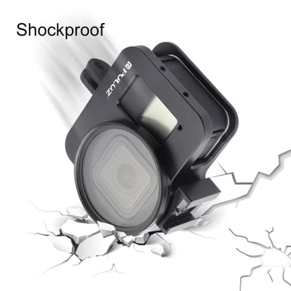 PULUZ Housing Shell CNC Aluminum Alloy Protective Cage with 52mm UV Lens for GoPro HERO8 Black(Black) by PULUZ