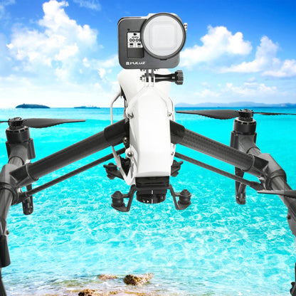 PULUZ Housing Shell CNC Aluminum Alloy Protective Cage with 52mm UV Lens for GoPro HERO8 Black(Black) by PULUZ