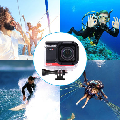 PULUZ 60m Underwater Depth Diving Case Waterproof Camera Housing for Insta360 ONE R 4K Wide-angle Edition(Transparent) by PULUZ