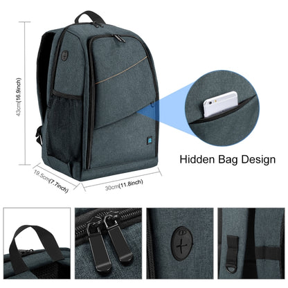 PULUZ Outdoor Portable Waterproof Scratch-proof Dual Shoulders Backpack Handheld PTZ Stabilizer Camera Bag with Rain Cover for Digital Camera, DJI Ronin-SC / Ronin-S(Grey) by PULUZ