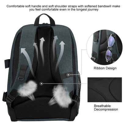 PULUZ Outdoor Portable Waterproof Scratch-proof Dual Shoulders Backpack Handheld PTZ Stabilizer Camera Bag with Rain Cover for Digital Camera, DJI Ronin-SC / Ronin-S(Grey) by PULUZ