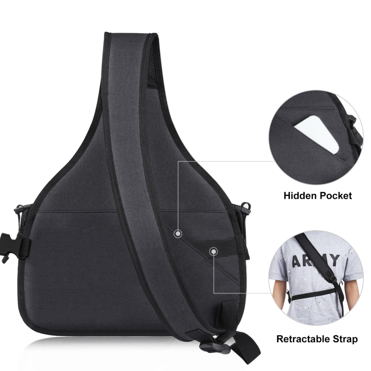 PULUZ Triangle Style SLR Camera Bag Sling Waterproof Backpack Shoulder Messenger Bags with Removable Lens Bag(Black) by PULUZ