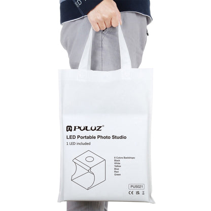 PULUZ 20cm Folding Portable 550LM Light Photo Lighting Studio Shooting Tent Box Kit with 6 Colors Backdrops (Black, White, Yellow, Red, Green, Blue), Unfold Size: 24cm x 23cm x 23cm by PULUZ