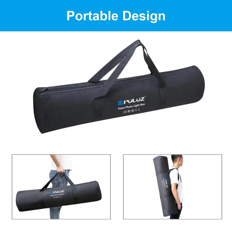 PULUZ 80cm Folding Portable 72W White Light Photo Lighting Studio Shooting Tent Box Kit with 3 Colors Black / White / Orange Backdrops(UK Plug) by PULUZ