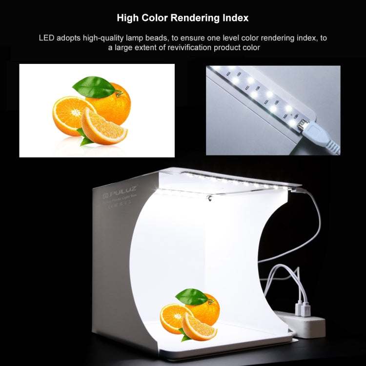 PULUZ Mini LED Photography Shadowless Light Lamp Panel Pad + Studio Shooting Tent Box, Acrylic Material, 20cm x 20cm Effective Area by PULUZ