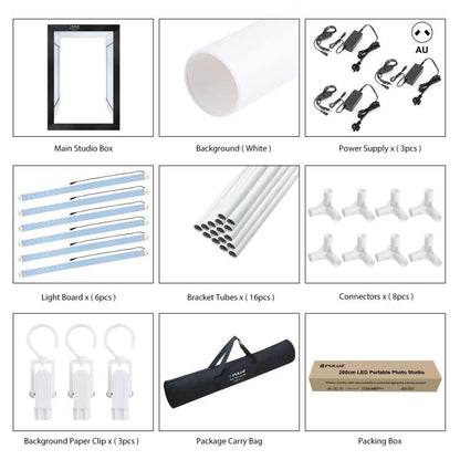 PULUZ 2m 240W 5500K Photo Light Studio Box Kit for Clothes / Adult Model Portrait(AU Plug) by PULUZ