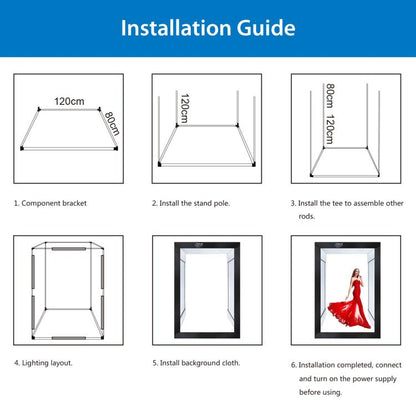 PULUZ 2m 240W 5500K Photo Light Studio Box Kit for Clothes / Adult Model Portrait(EU Plug) by PULUZ