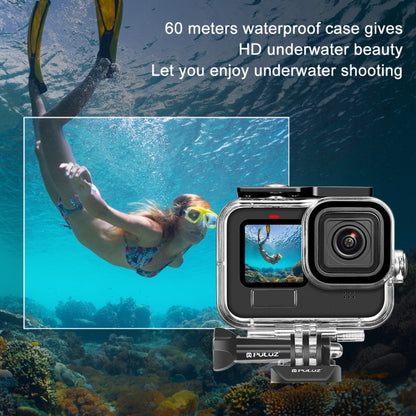 For GoPro HERO13 Black /12 Black /11 Black /10 Black /9 Black PULUZ 60m Waterproof Housing Protective Case with Buckle Basic Mount & Screw by PULUZ