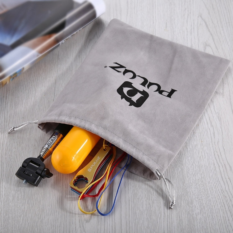 PULUZ Storage Bag with Stay Cord for GoPro, Insta360, DJI and Other Action Cameras Accessories(Grey) by PULUZ