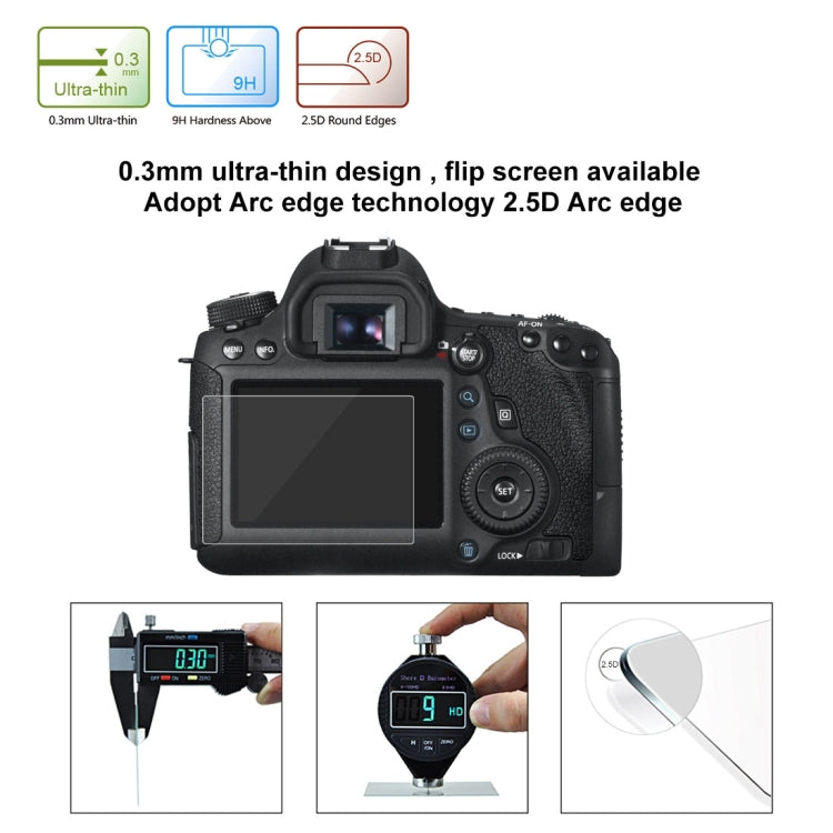 PULUZ 2.5D 9H Tempered Glass Film for Canon 6D, Compatible with Sony HX50 / HX60, Olympus TG3 / TG4 / TG5, Nikon AW1 by PULUZ