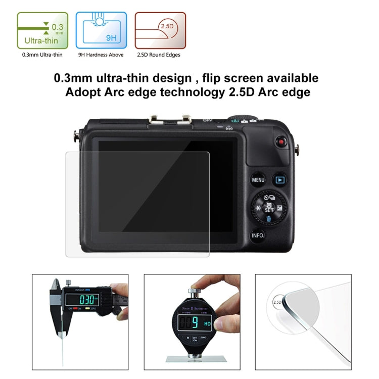 PULUZ 2.5D 9H Tempered Glass Film for Canon SX700, Compatible with Canon SX700 / IXUS230 / SX600 / SX610 / SX620 / SX720 / SX710 / IXUS230 / G15 / G16, Sony WX350 / WX300, Panasonic SZ9 / SZ7, Fujifilm Q1 / Q2 / XF1 by PULUZ