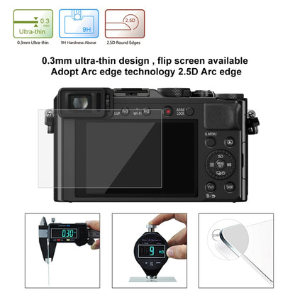 PULUZ 2.5D 9H Tempered Glass Film for Panasonic DMC-LX100, Compatible with Panasonic TX1 / TX2 / LX100II / LX100 / GF2 / GF3 / GF5 / GF6 / WEA / GM1 / FL1GK / GX7 / GF9 / GF8 / GF7 / GM1S / TZ70 / T ... X-E3, Nikon S2 / XS10, Casio ZS240 / ZS210 / ZS190 by PULUZ
