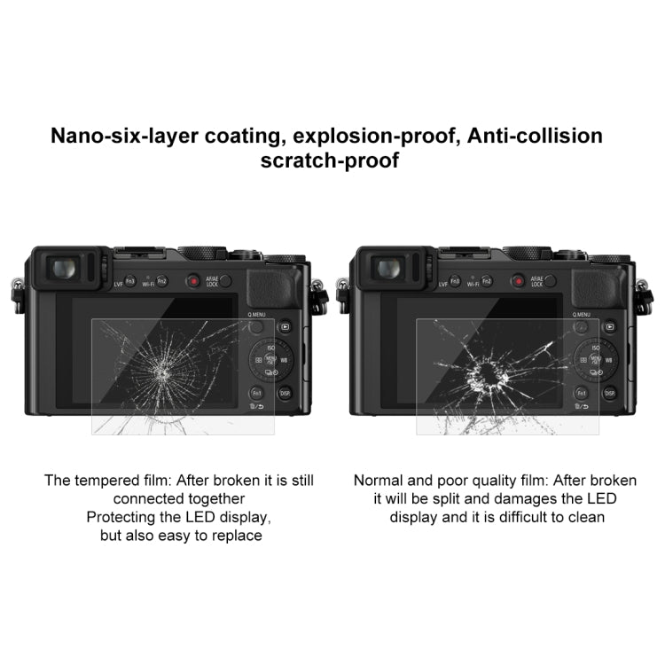 PULUZ 2.5D 9H Tempered Glass Film for Panasonic DMC-LX100, Compatible with Panasonic TX1 / TX2 / LX100II / LX100 / GF2 / GF3 / GF5 / GF6 / WEA / GM1 / FL1GK / GX7 / GF9 / GF8 / GF7 / GM1S / TZ70 / T ... X-E3, Nikon S2 / XS10, Casio ZS240 / ZS210 / ZS190 by PULUZ