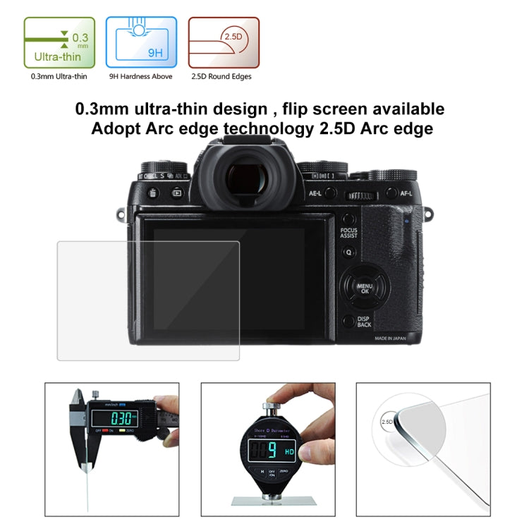 PULUZ 2.5D 9H Tempered Glass Film for Fujifilm X-T1, Compatible with Fujifilm X-T2 / X-A3 / X-A5 / X-A10 / X-A20 by PULUZ